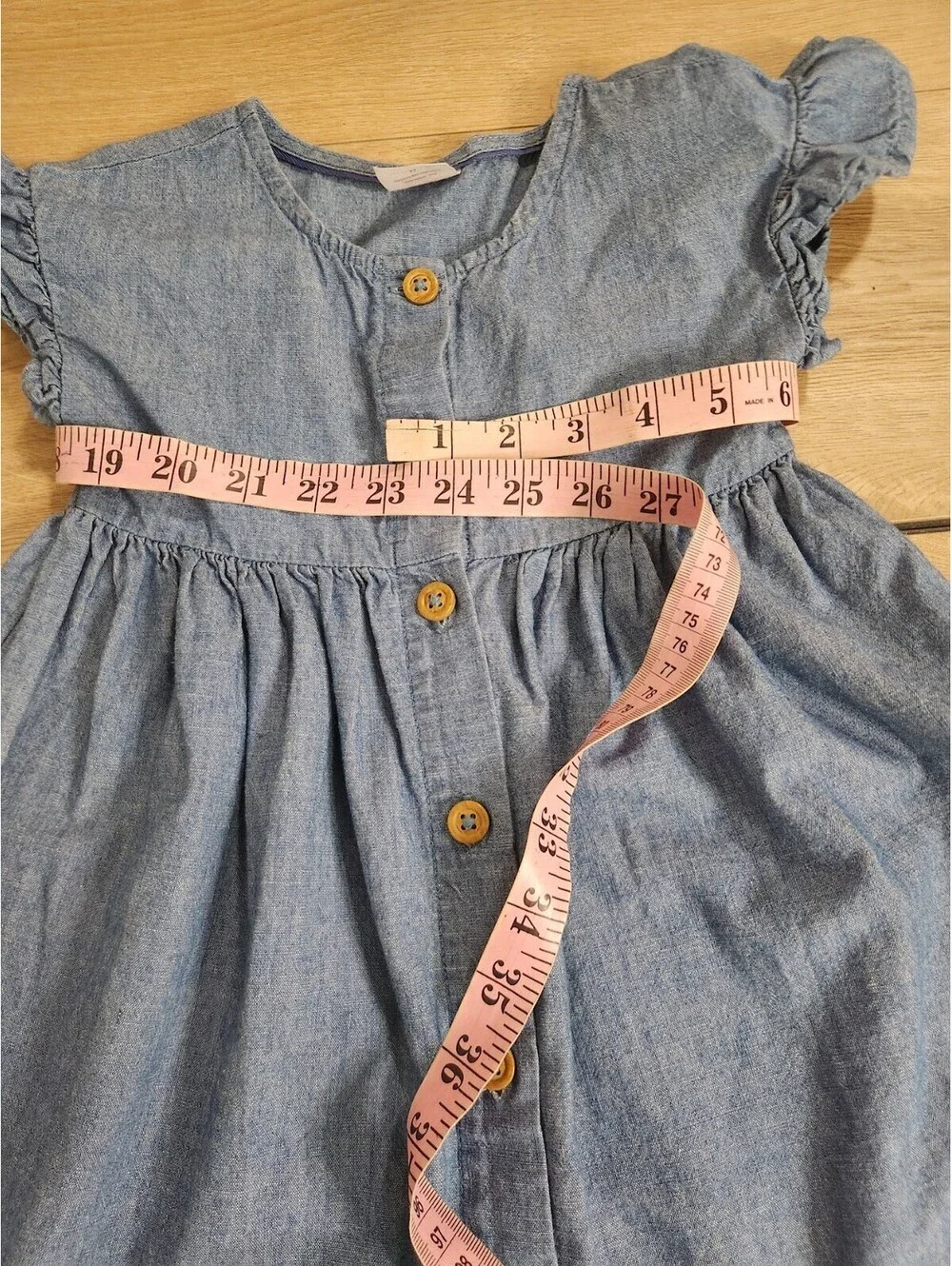Old Navy Girls 2T Tan Cardigan Sweater Knit Equestrian Horse Pony & Denim Dress